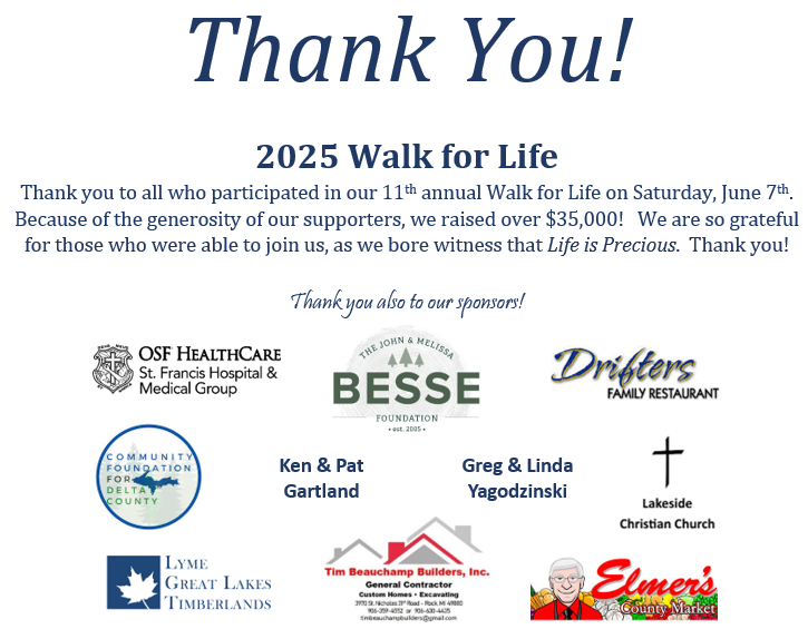 Walk for Life thank 2025